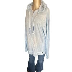 BUCKLE BLACK Athletic Fit Large Blue Long Sleeve Women zip Front jacket